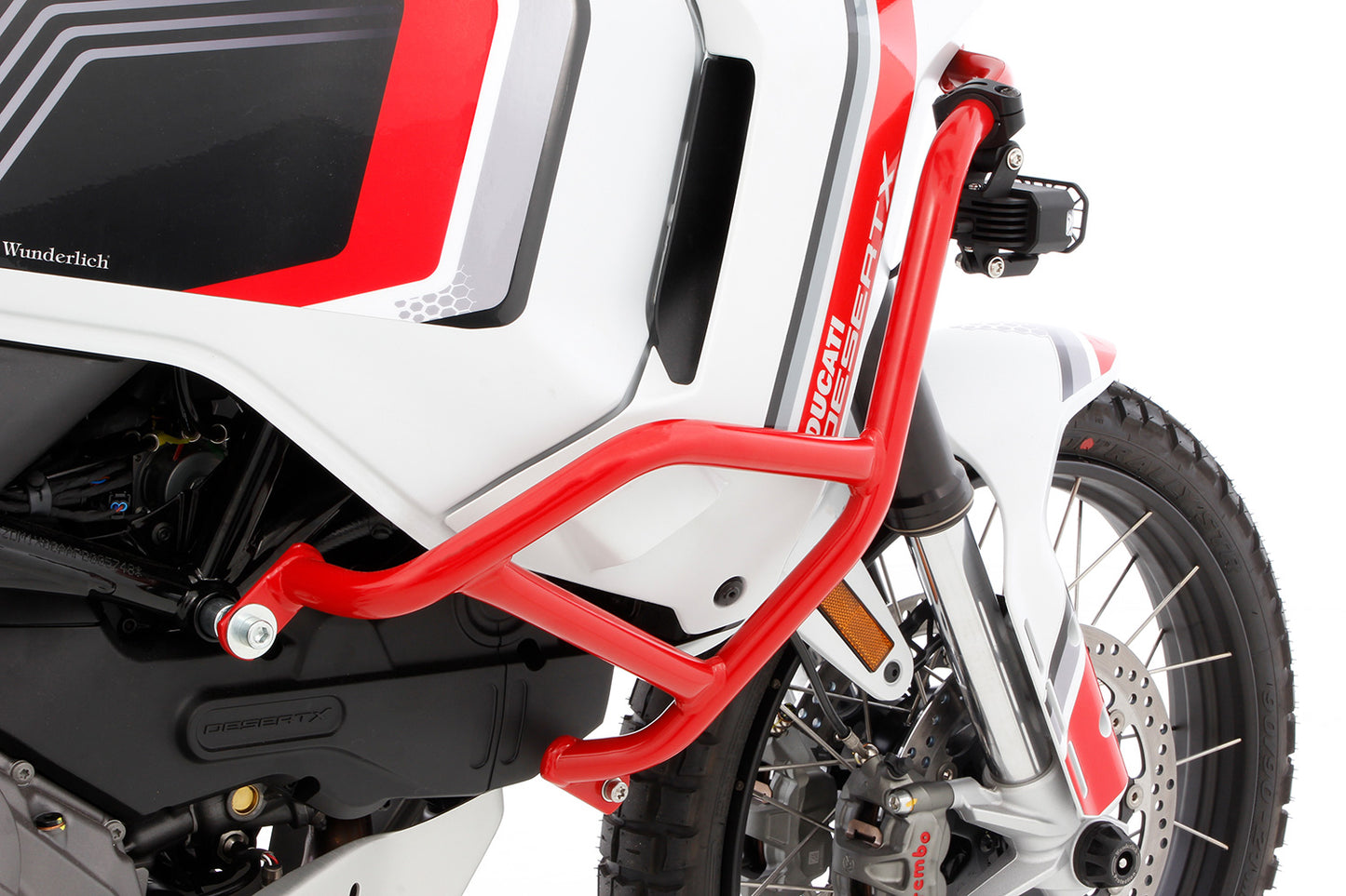 Wunderlich fairing protection bar - red - For models with Standard engine protection