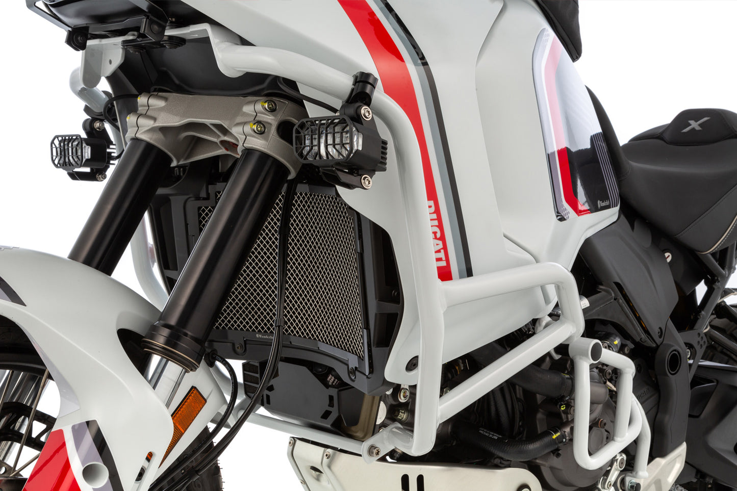 Wunderlich fairing protection bar - white - For models with Standard engine protection