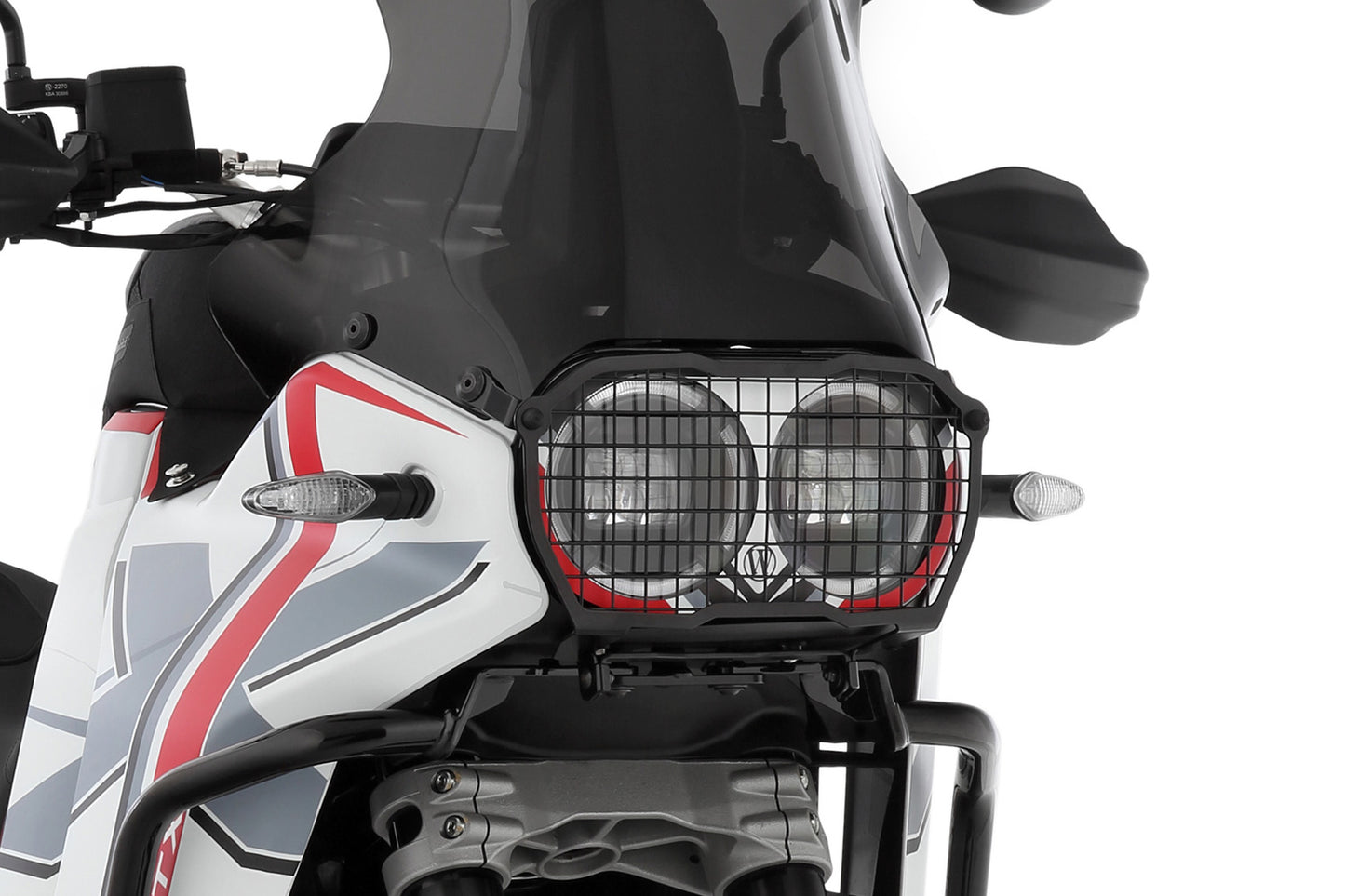 Wunderlich foldable headlight protection grille - black
