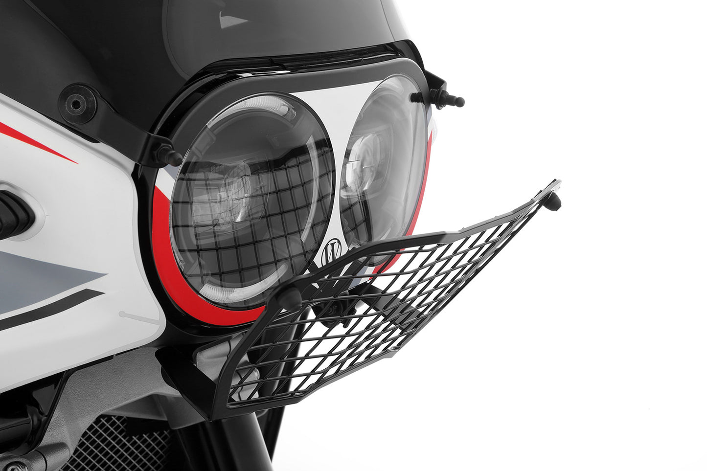 Wunderlich foldable headlight protection grille - black