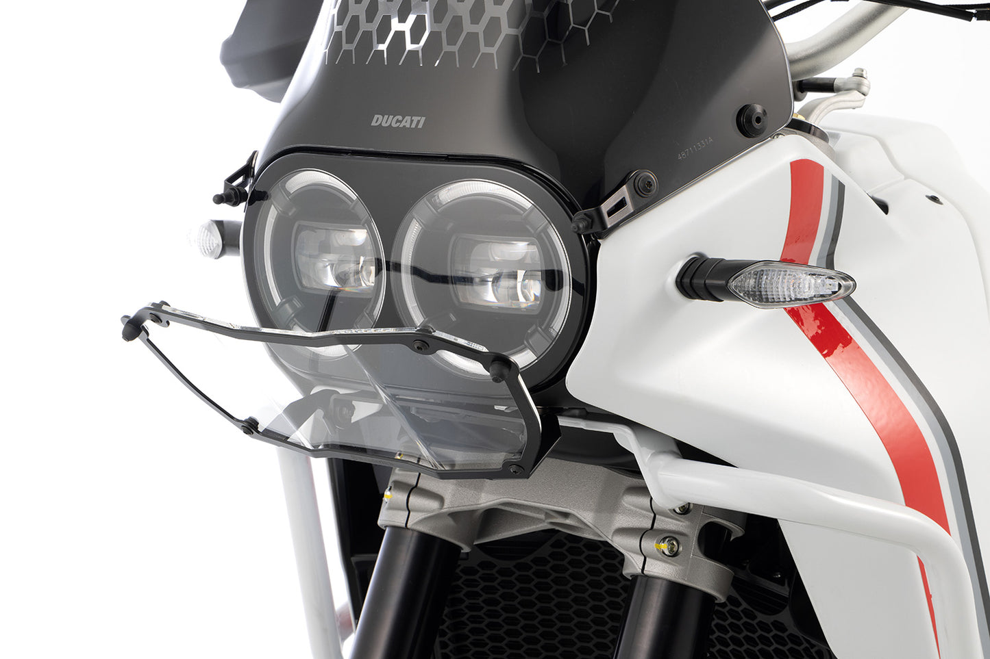 Wunderlich foldable “CLEAR” headlight guard - black