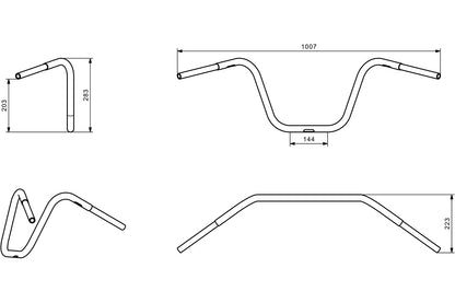 Wunderlich »APE HANGER« handlebar - chromed