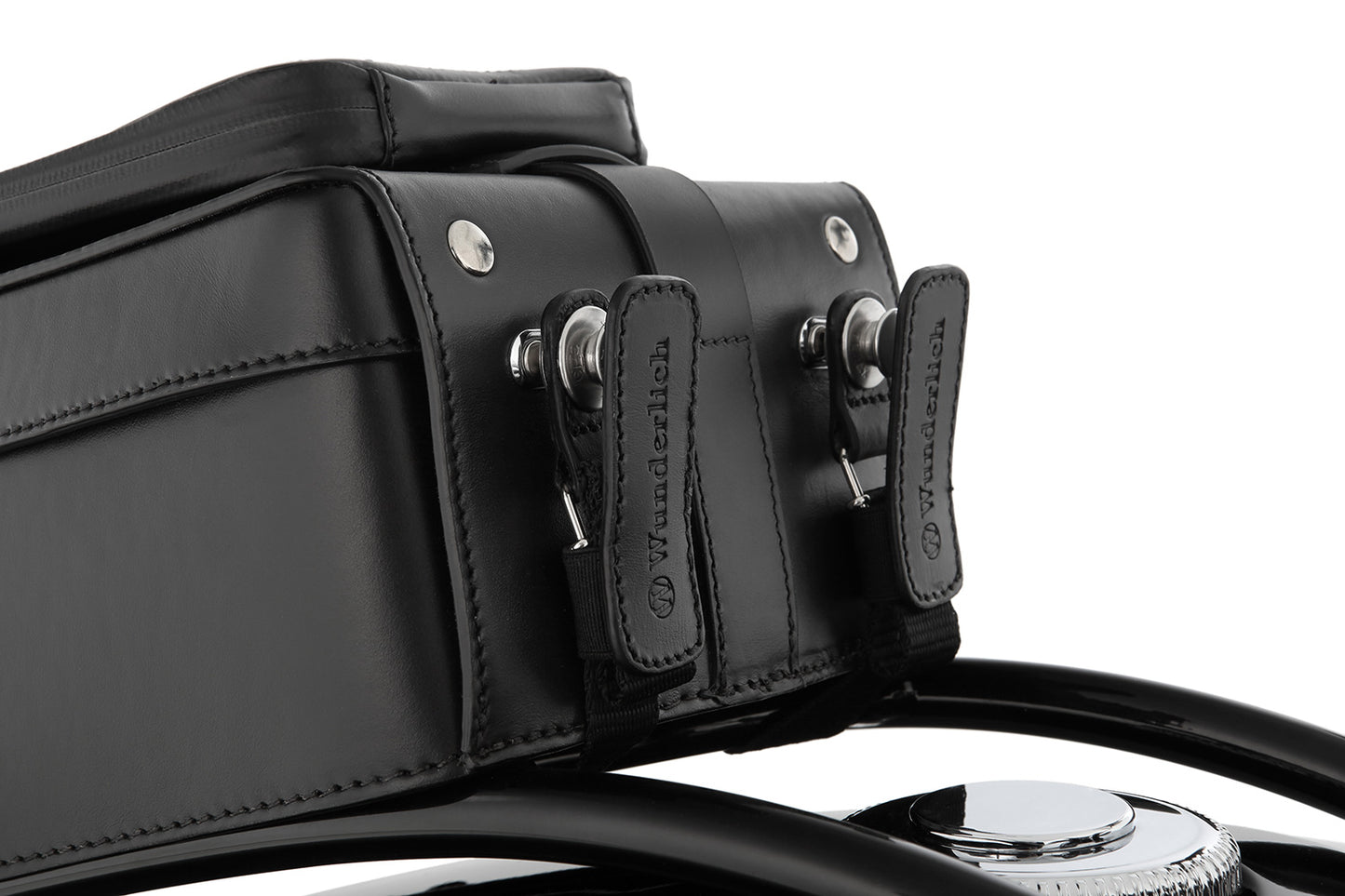 Wunderlich leather bag set »CLASSIC« for tank rails - black