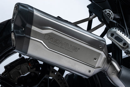 Slip on rear silencer R 1300 GS REMUS 8 2.0 - stainless steel
