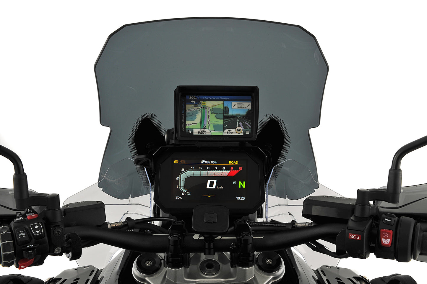 Windscreen MARATHON PRO R 1300 GS (Adventure) - For models with ACC - smoked grey