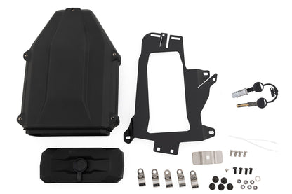 Tool Box with Standard Lock – suitable for Wunderlich Pannier Racks R 1300 GS Adventure - incl. two keys - black