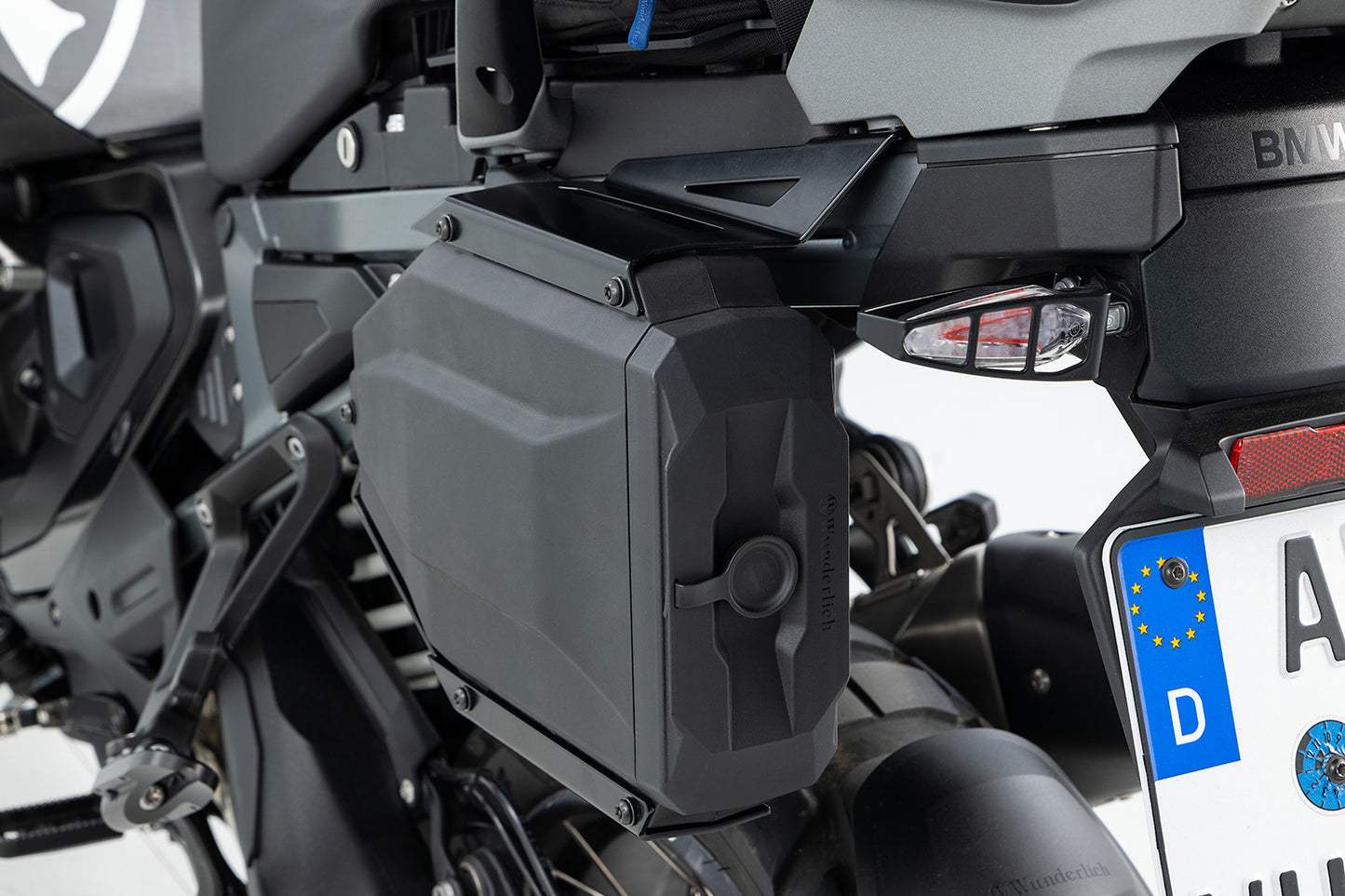 Toolbox for R 1300 GS Adv with EXTREME luggage rack / without original BMW luggage mounts - For original BMW keys - black