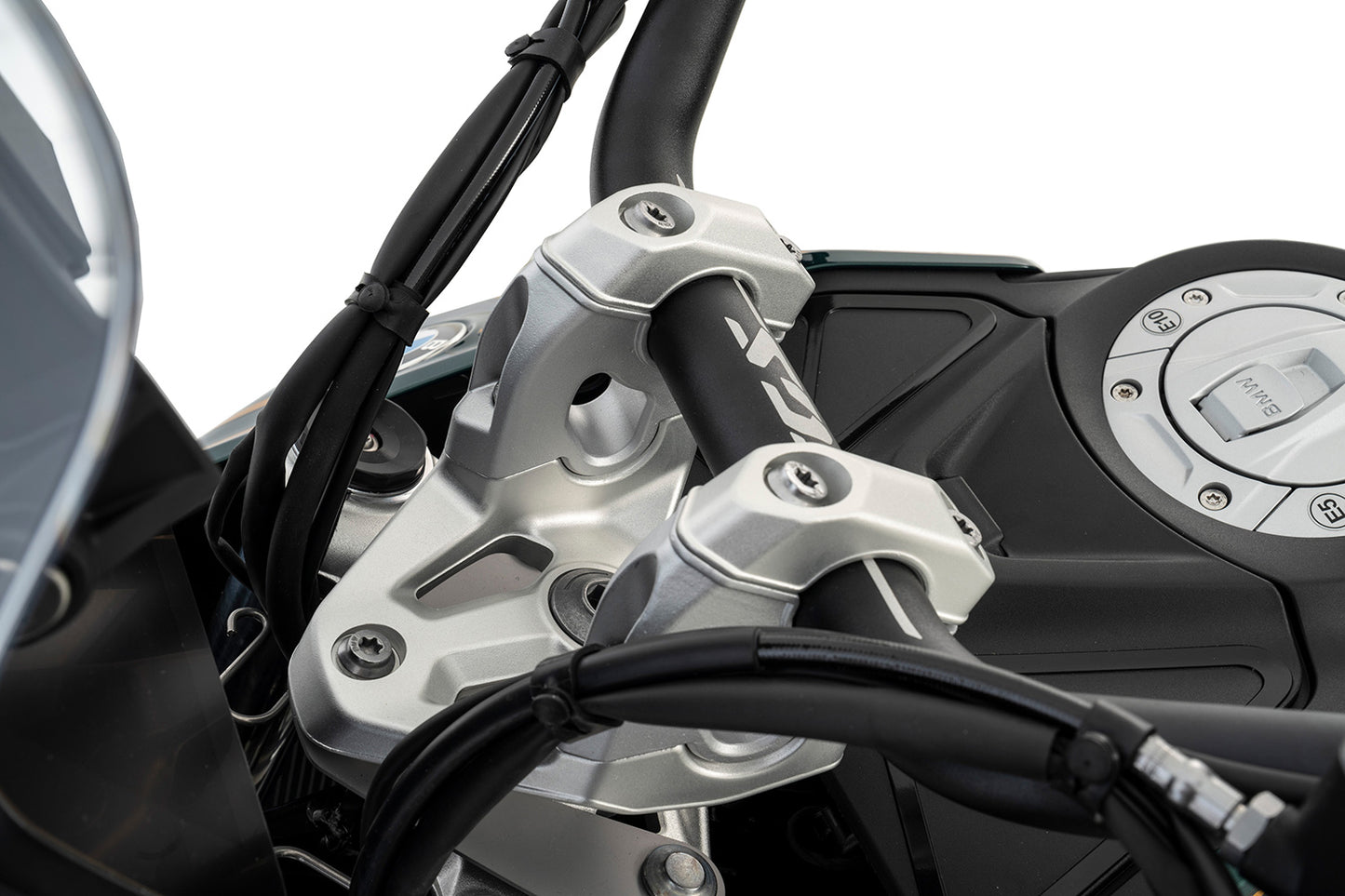 Wunderlich ERGO+ handlebar riser R 1300 GS - silver