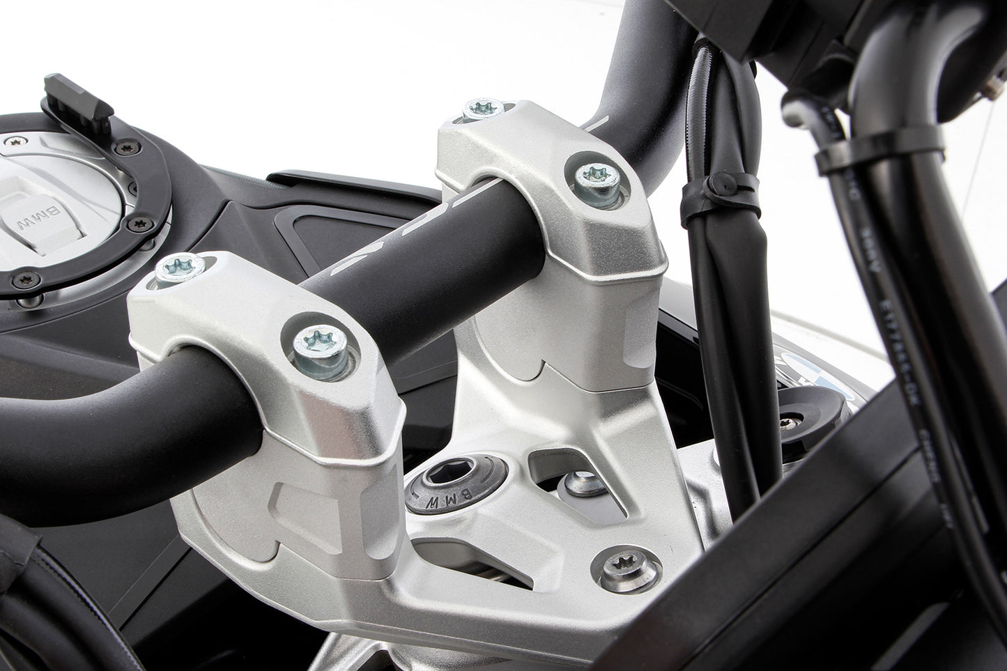 Wunderlich handlebar riser ERGO - silver - 40mm