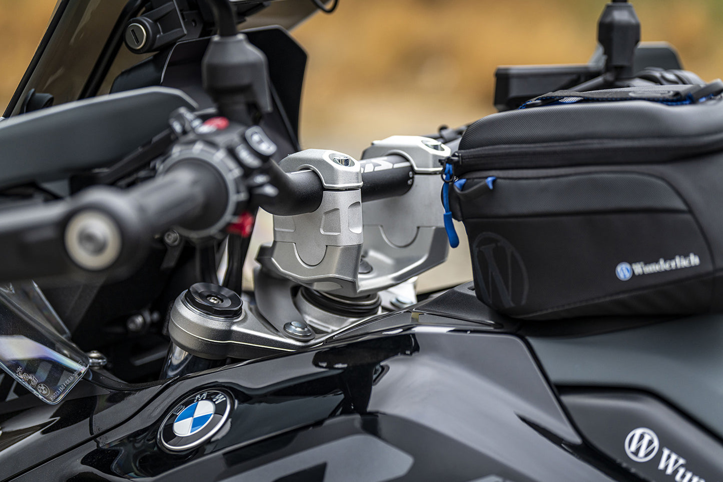 Wunderlich handlebar riser ERGO - silver - 40mm