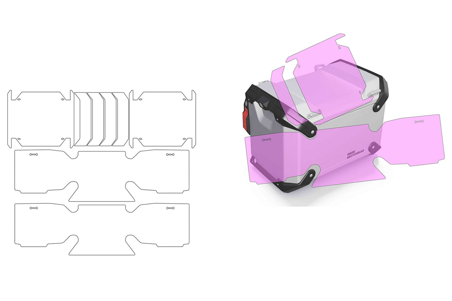 Protection Film Set for Aluminium Cases PremiumShield R 1300 GS + Adv.