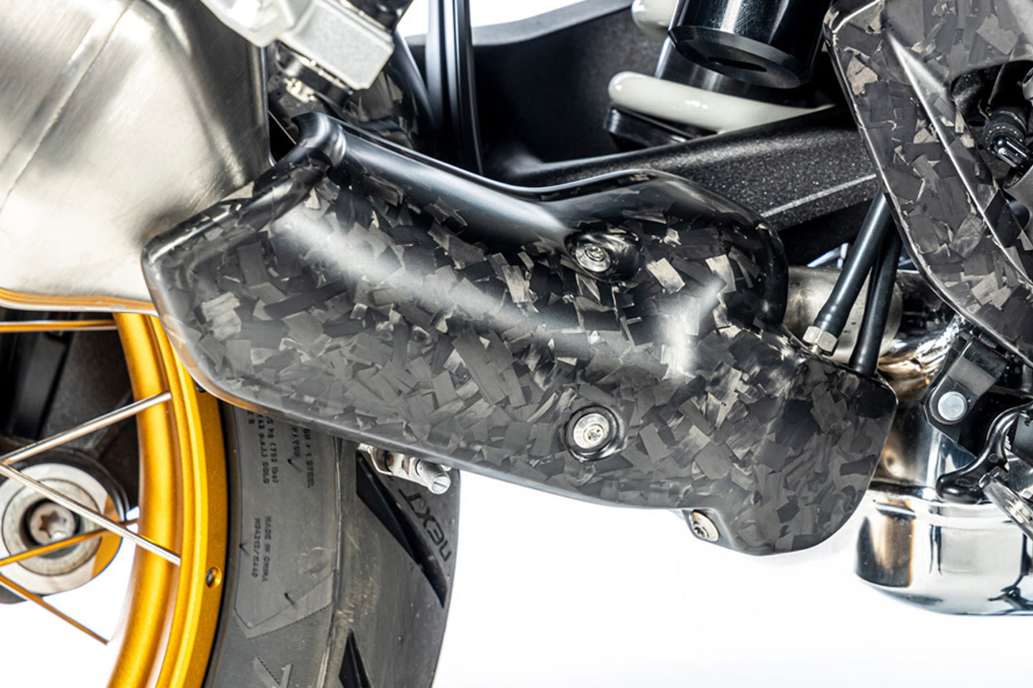 Ilmberger exhaust heat shield bottom R 1300 GS (Adventure) - Black Diamond Carbon - matt