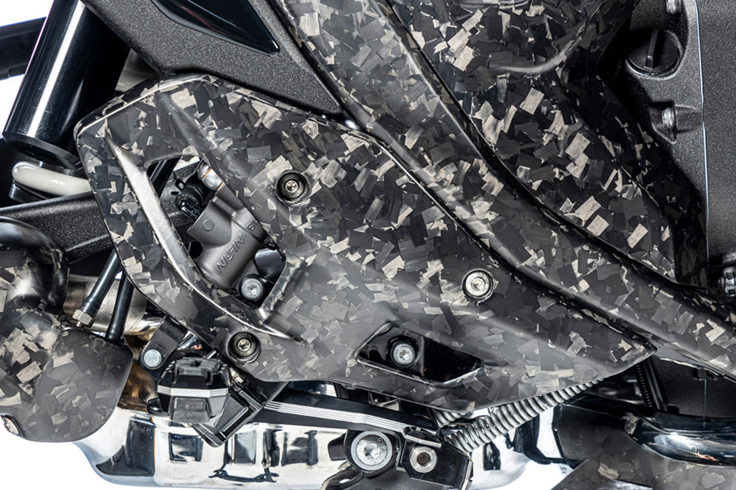 Ilmberger Heel guard R 1300 GS (Adventure) - right - Black Diamond Carbon - matt