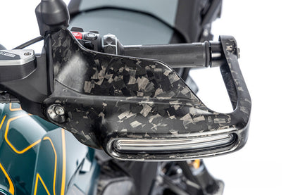 Ilmberger Hand protector with indicator mount R 1300 GS (Adventure) - left - Black Diamond Carbon - matt
