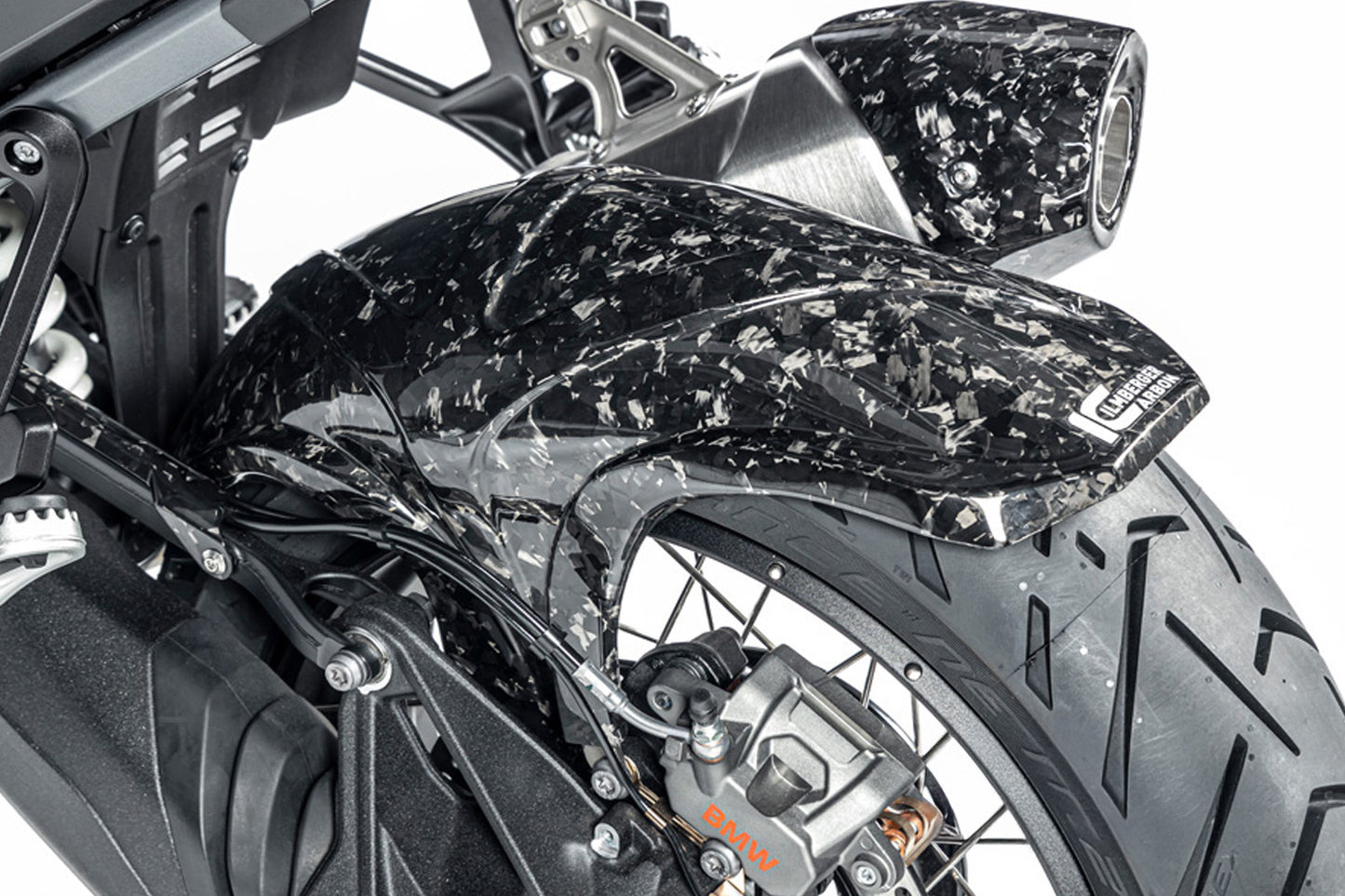 Ilmberger rear MUDGUARD R 1300 GS + Adventure - Black Diamond Carbon - glossy