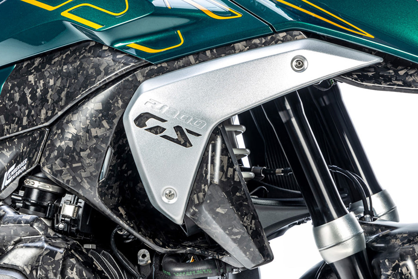 Ilmberger air outlet cover R 1300 GS - right - Black Diamond Carbon - matt