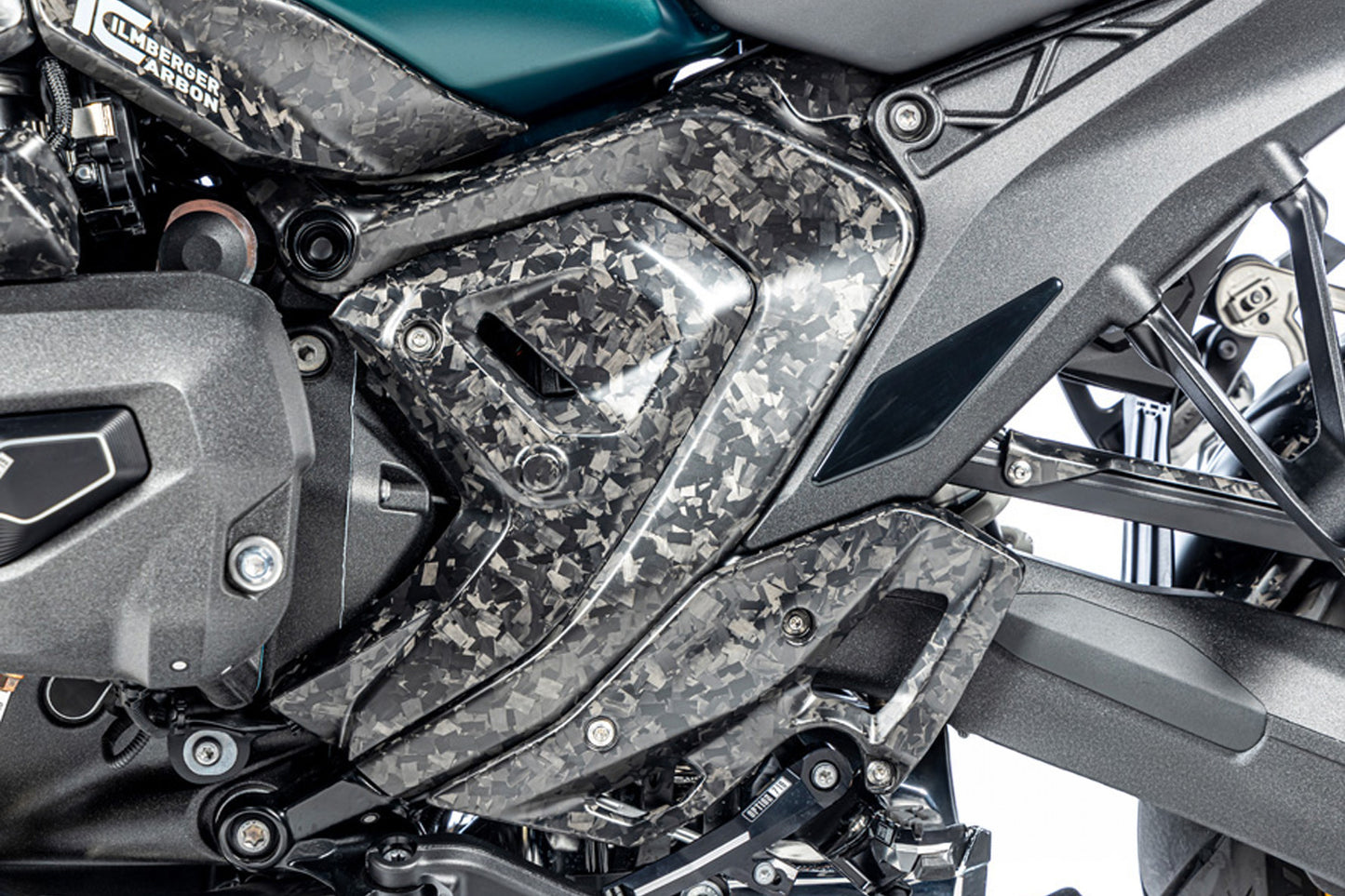 Ilmberger frame cover R 1300 GS + Adventure - left - Black Diamond Carbon - matt