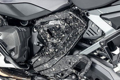 Ilmberger frame triangle cover R 1300 GS + Adventure - left - Black Diamond Carbon - glossy
