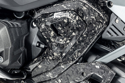 Ilmberger frame triangle cover R 1300 GS + Adventure - left - Black Diamond Carbon - glossy
