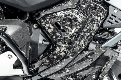 Ilmberger frame triangle cover R 1300 GS + Adventure - left - Black Diamond Carbon - glossy