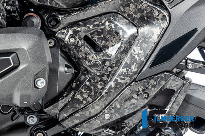 Ilmberger frame triangle cover R 1300 GS + Adventure - left - Black Diamond Carbon - matt