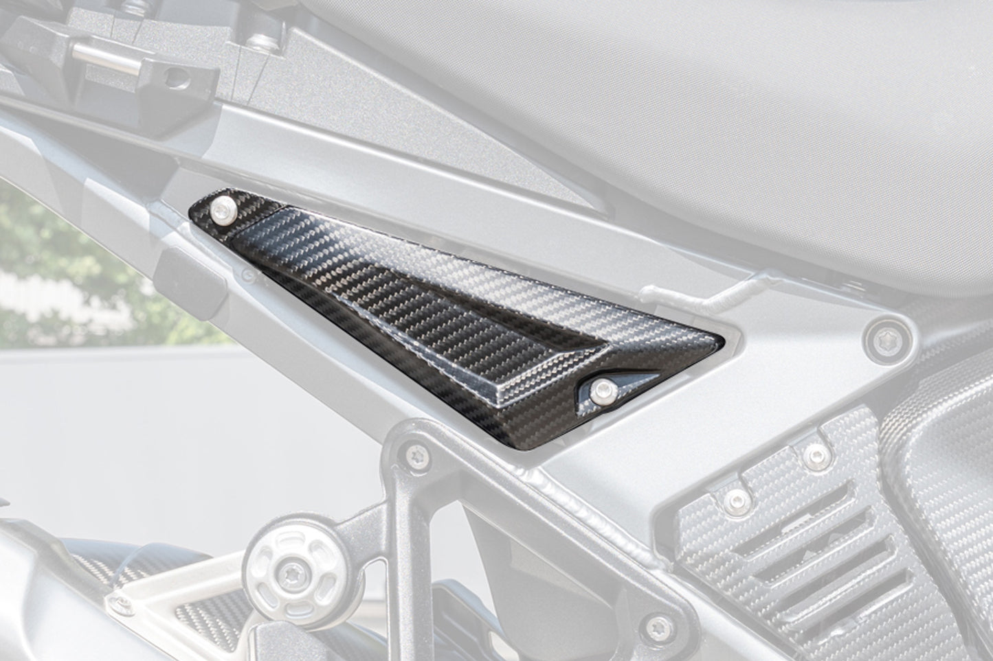 Ilmberger Rear Triangle Cover for Rear Frame R 1300 GS Adventure - right - carbon - matt