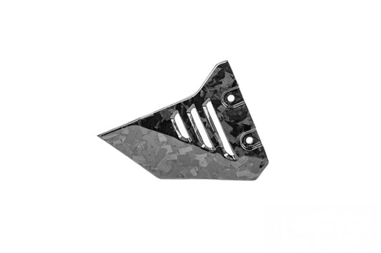 Ilmberger front frame triangle cover for R 1300 GS Adventure - left - Black Diamond Carbon - glossy