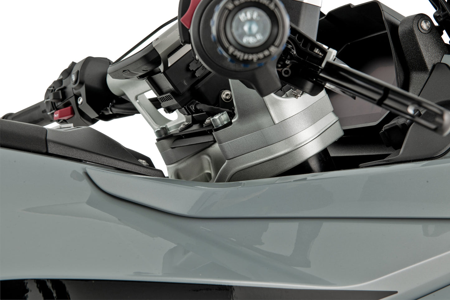 Handlebar Riser ERGO R 1300 RS with original BMW navigation system - 15mm - silver