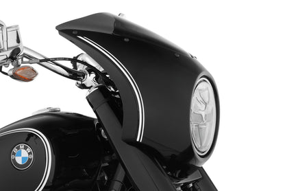 Wunderlich cockpit fairing »Rock ’n‘ Roll« - Blackstorm Metallic - white striped