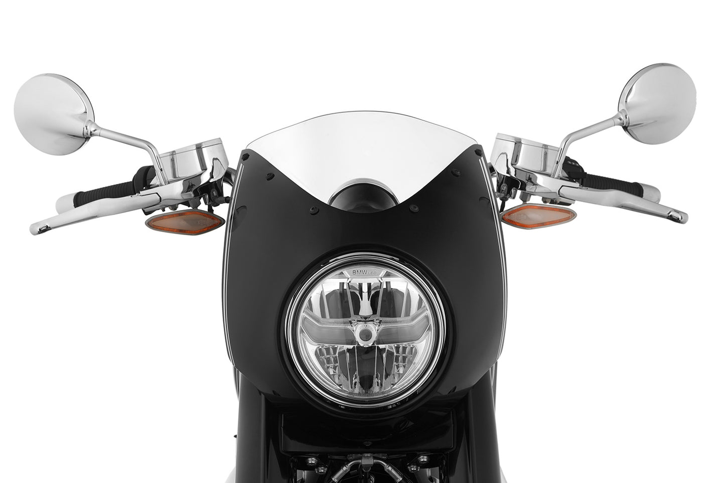 Wunderlich cockpit fairing »Rock ’n‘ Roll« - Blackstorm Metallic - white striped
