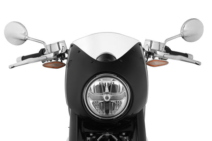 Wunderlich cockpit fairing »Rock ’n‘ Roll« - Blackstorm Metallic - white striped