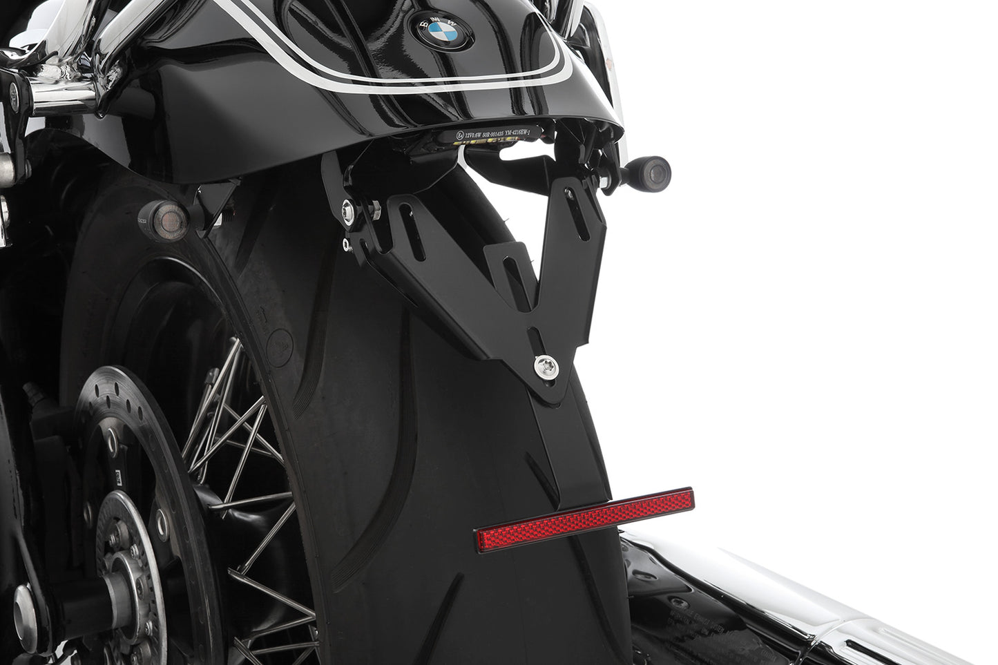 Wunderlich PURE tail conversion with indicator bracket - M8 Indicator screw thread - black