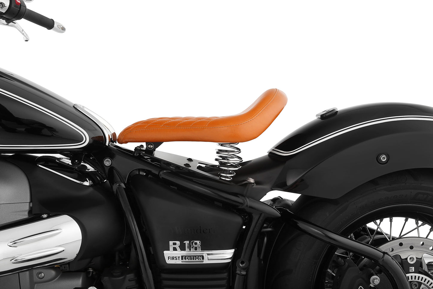 Wunderlich Swinging Saddle RockBob with original tail - brown - Genuine leather