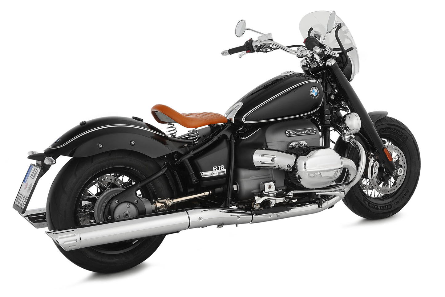 Wunderlich Swinging Saddle RockBob with original tail - brown - Genuine leather