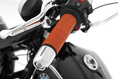 Wunderlich leather sleeves for the handles on the BMW R 18 - brown - Set