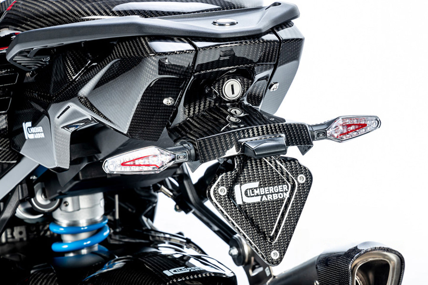 Ilmberger Splash guard number plate holder M 1000 XR - carbon - glossy