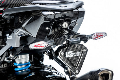 Ilmberger Splash guard number plate holder M 1000 XR - carbon - glossy