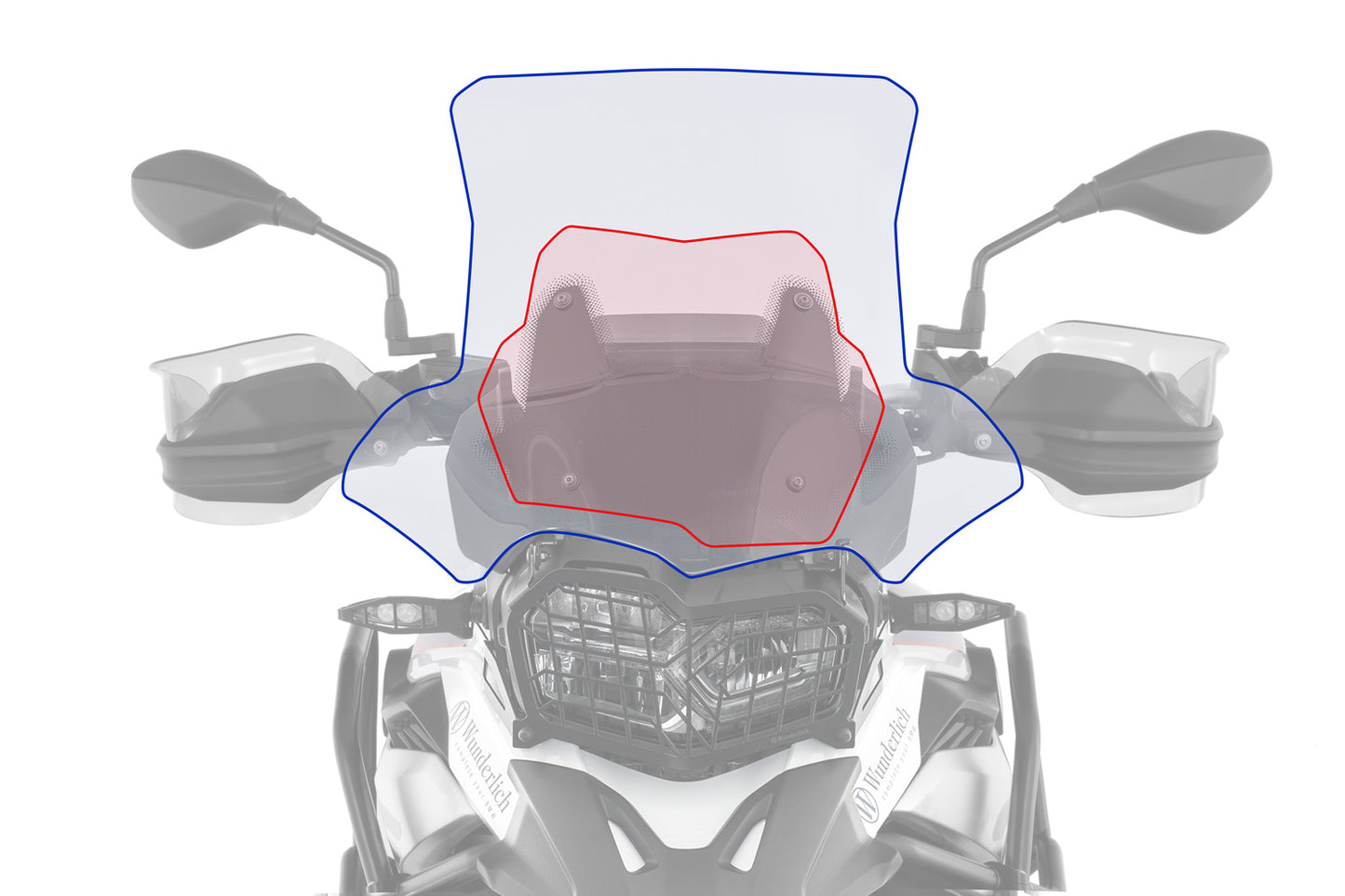 Wunderlich windshield MARATHON – Carrier long (160mm) – clear