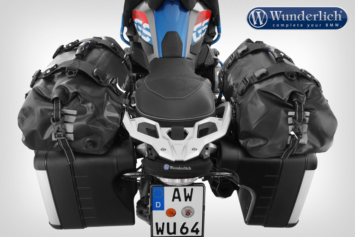 Wunderlich Luggage rails for original Vario case R 1200/1250 GS LC - Set - black