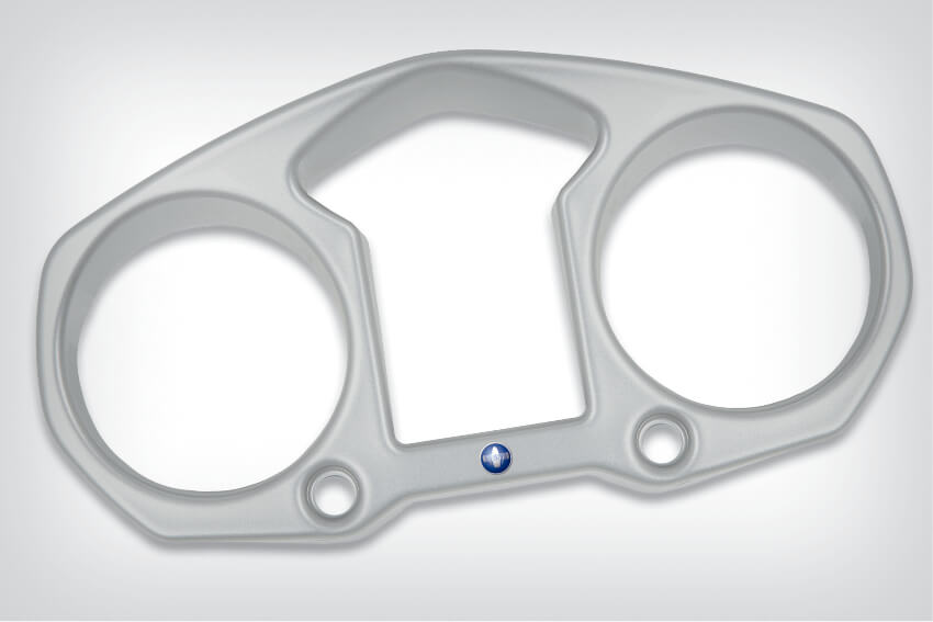 Instrument Surround with Visor - silver