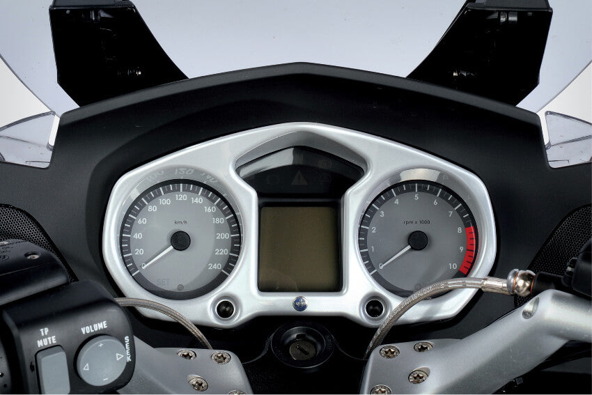 Instrument Surround with Visor - silver
