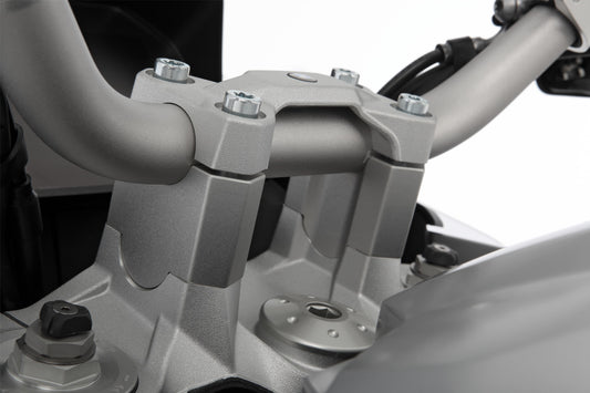 Wunderlich handlebar riser ERGO PRO for models without BMW Navi - 40mm - silver