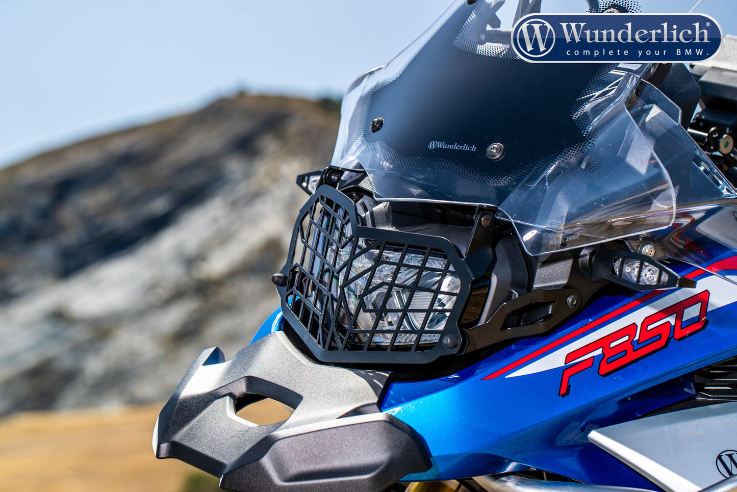 Wunderlich foldable headlight protection grille