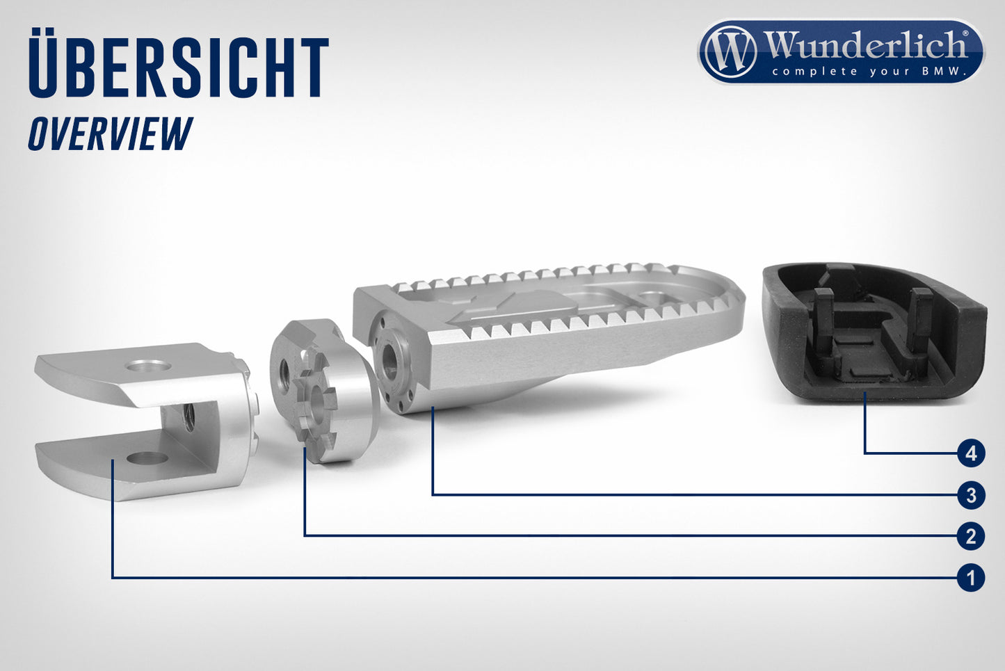 Wunderlich Vario joint rider EVO1 (pair) - silver