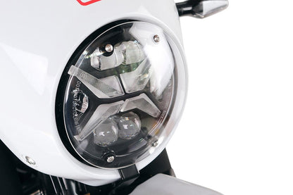 Enduro Headlight Protector for the Original Cockpit Fairing R 12 G/S Unit Garage - clear