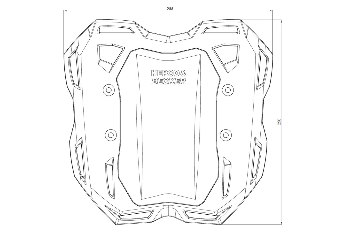 Hepco&Becker Smartrack Luggage Rack F 900 GS - black