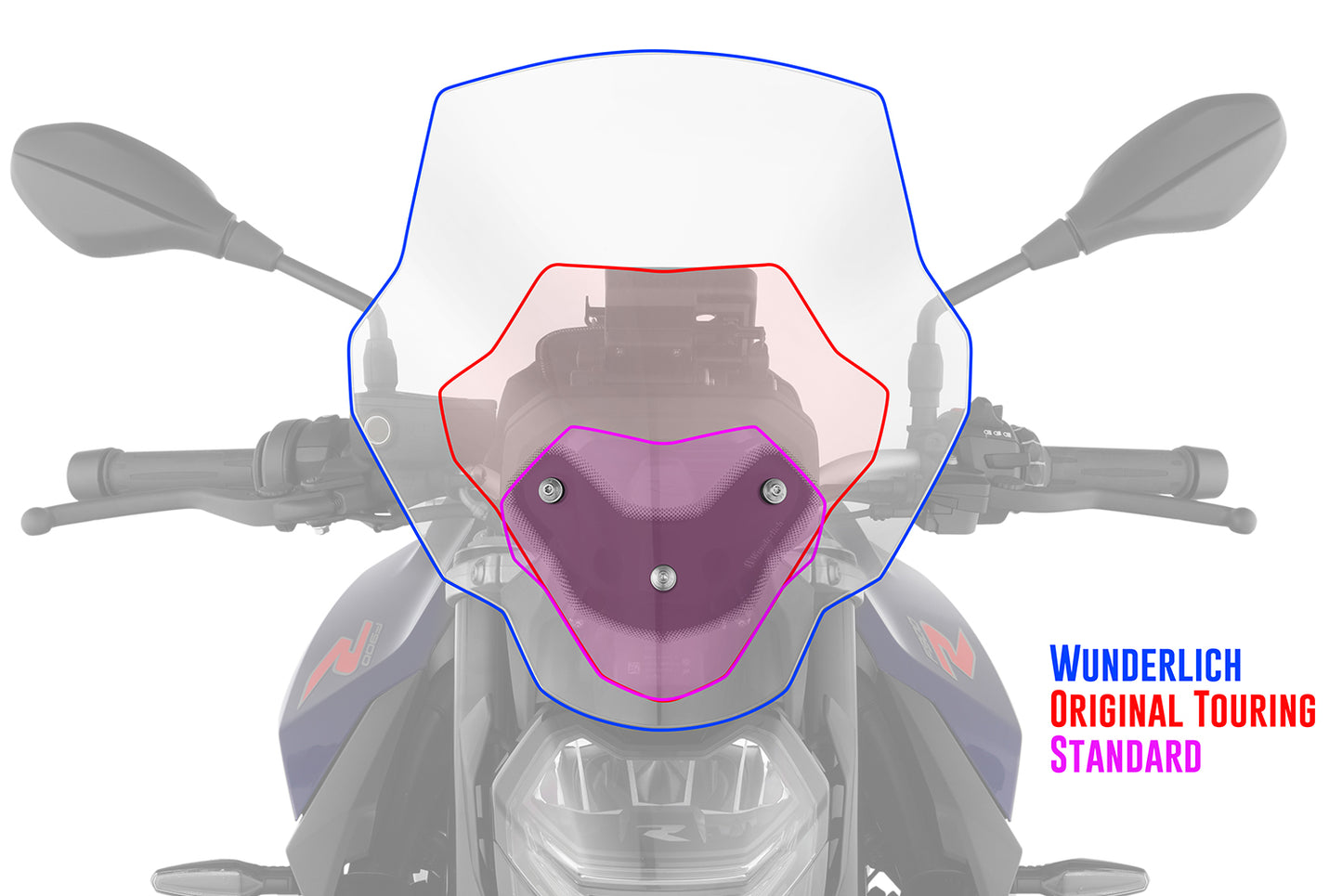 Wunderlich »MARATHON« windshield - clear
