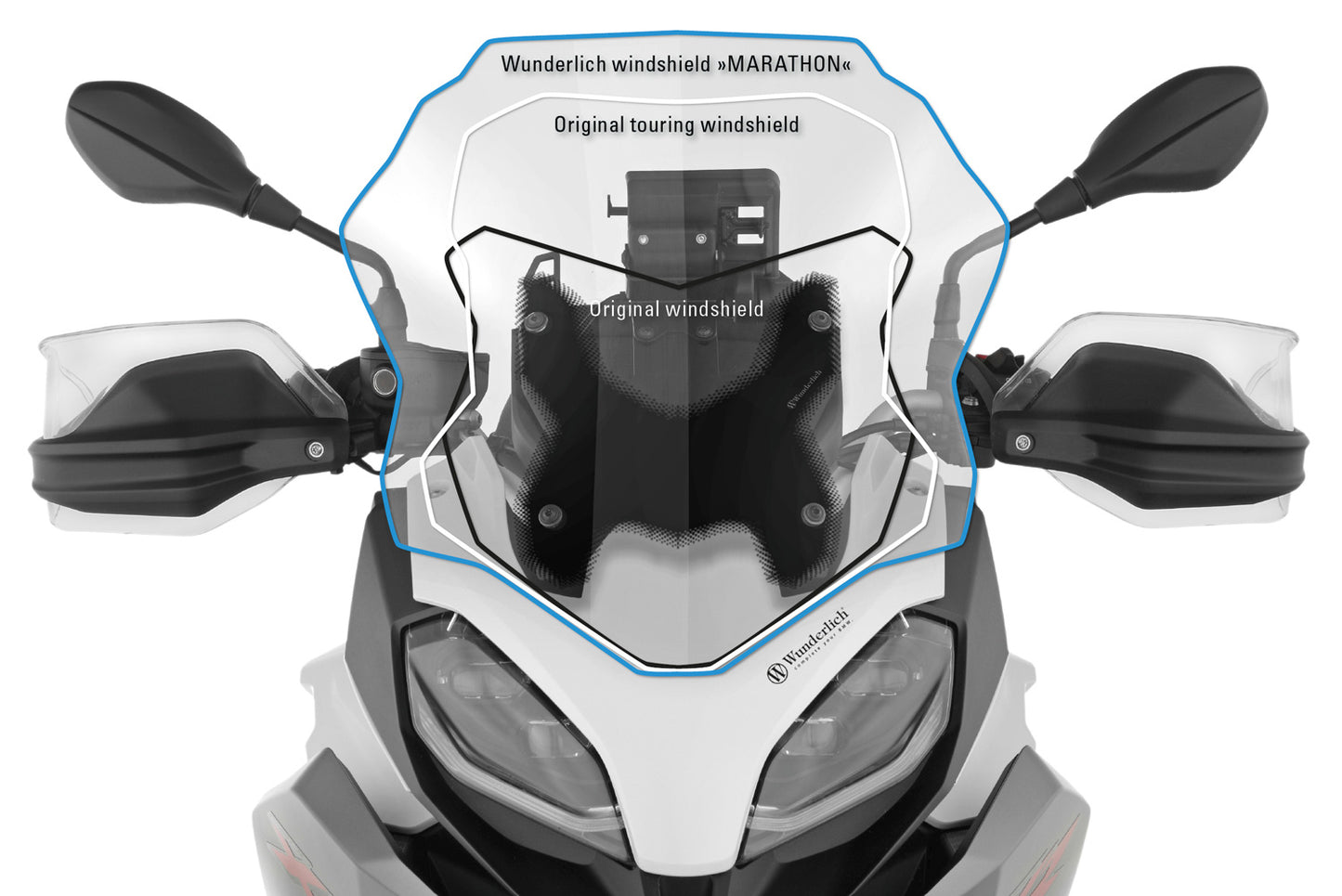 Wunderlich »MARATHON« windshield - clear
