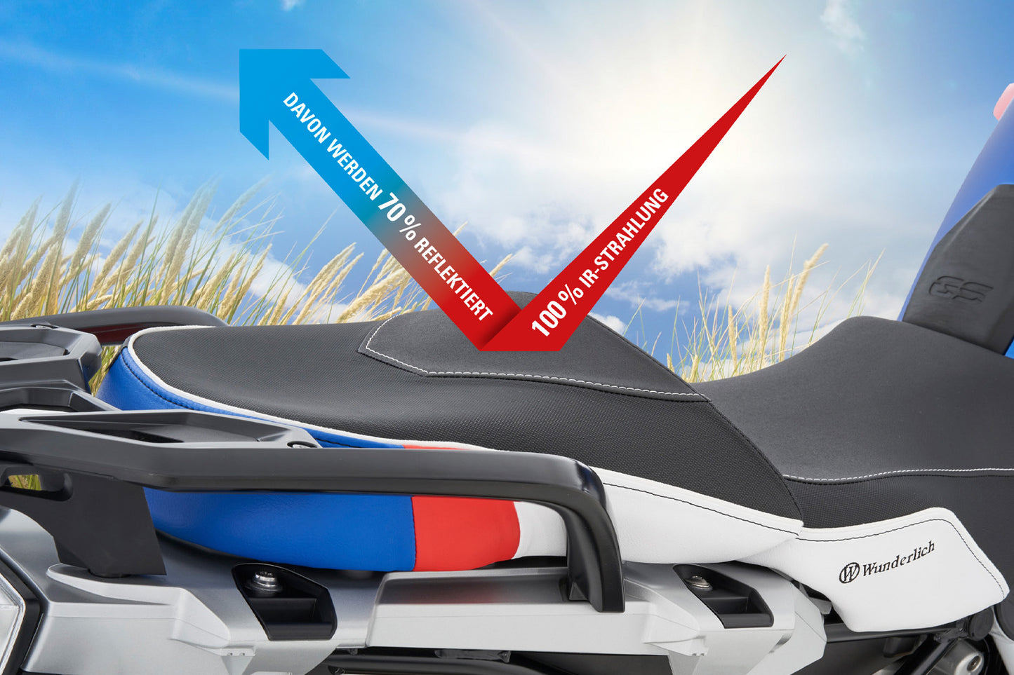 Wunderlich AKTIVKOMFORT rider seat - with seat heating Smart Plug & Play - low - black