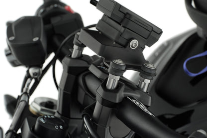 Handlebar riser with sat nav special screws - silver